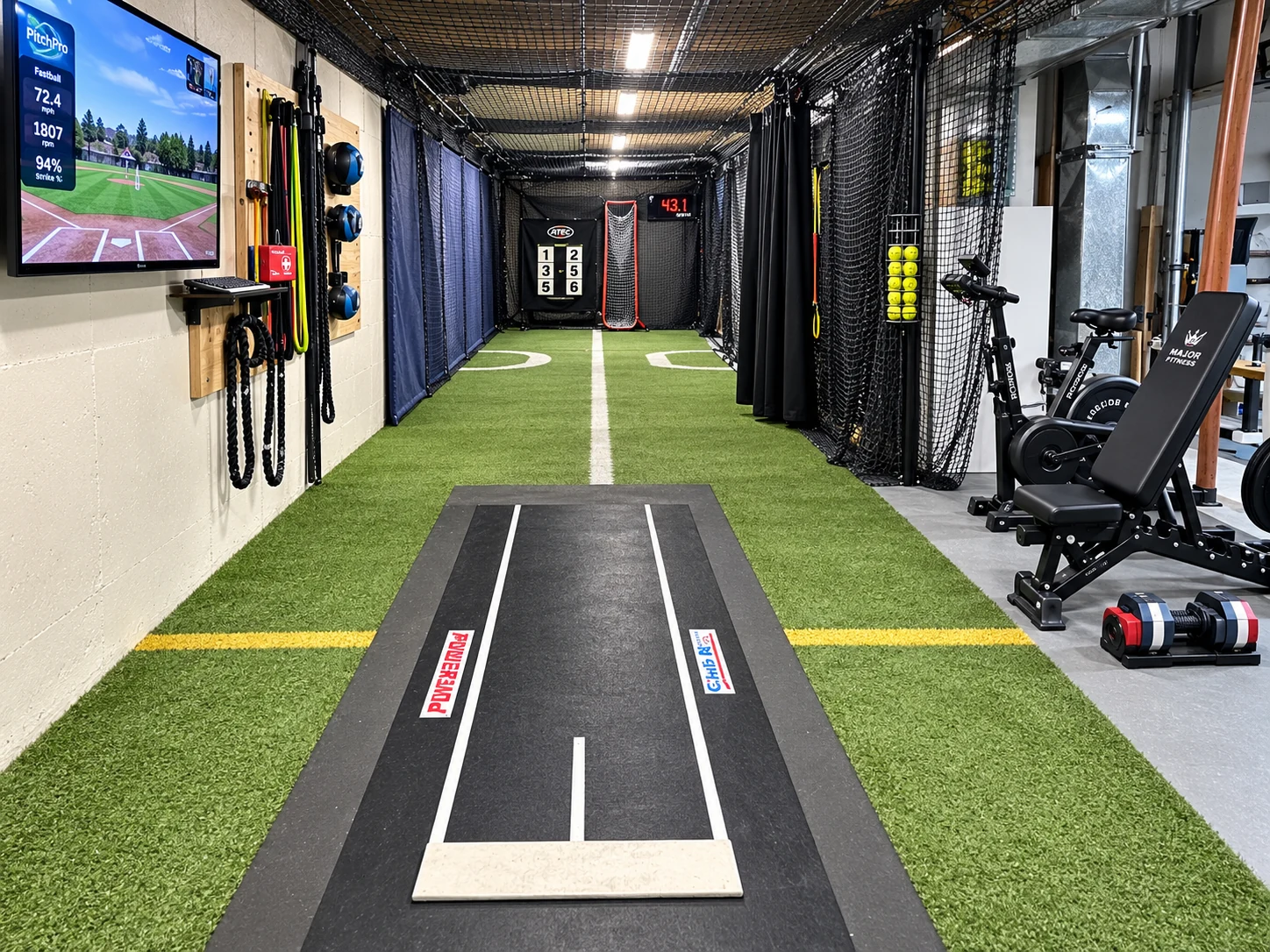 Pitching lane with performance technology